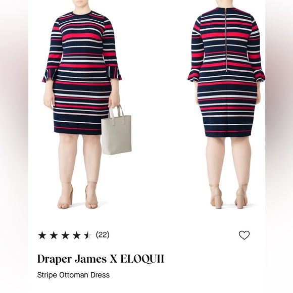 EUC Draper James For Eloquii Ottoman Stripe Dress - Picture 5 of 5